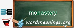 WordMeaning blackboard for monastery
